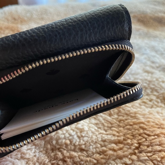 SOLD~ Kate Spade Black w/Gold Tri Fold Wallet Zipper - Picture 5 of 5